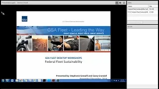 GSA Fleet Desktop Workshop: Federal Fleet Sustainability