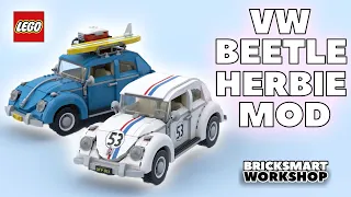 LEGO Creator 10252 VW Beetle Digital Speed Build and Herbie Mod