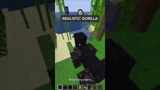 How to Build Realistic Gorilla Minecraft#Shorts