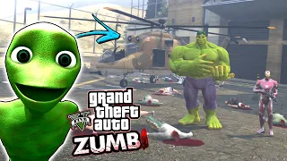 GTA V: VIDA de ZUMBI com HERÓIS - DAME TU COSITA ENCONTROU UM HELICÓPTERO NO APOCALIPSE ! #06