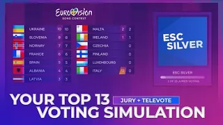 Eurovision 2024: Voting Simulation | Your Top 13 (YouTube Jury + Televote)