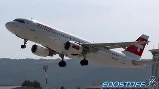 Swiss - Airbus A320-214 HB-JLP - Takeoff from SPU/LDSP Split airport