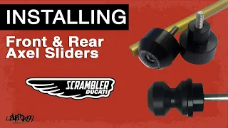 How To Install Axle Sliders : Ducati Scrambler