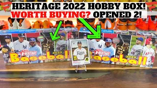 Worth Buying? 2022 Topps Heritage Baseball Hobby Box x 2!