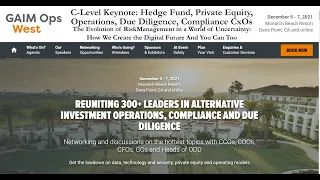 Hedge Fund-Private Equity CEOs-CxOs Keynote: Future of Finance Alternative Assets, Alternative Risks