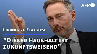 Lindner: Haushalt 2024 ist zukunftsweisend | AFP