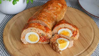 The Best Recipe for Stuffed Minced Meat Roulade!This Delicious Dish will drive you crazy!