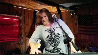 Dona Oxford rips out 12 bar blues at Retro Relief. Joe's Bar . Burbank. 11/16/18