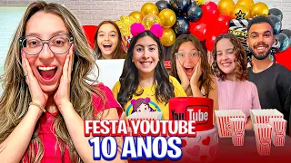 FIZ UMA FESTA DE 10 ANOS DO CANAL @SofiaPavel  NO YOUTUBE E CONVIDEI MEUS AMIGOS YOUTUBERS