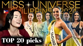 💥 Miss Universe Philippines 2024:  Early TOP 20 Favorites!