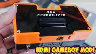 Game Boy Advance HDMI Mod - GBA Consolizer Review! Mini Game Boy Console!