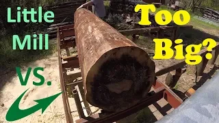 Homemade Sawmill vs. Huge Log