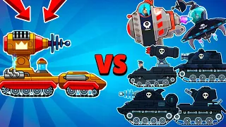 EPIC TANK TESLA vs ALL BOSSES in Hills of Steel! Tank Fight Game