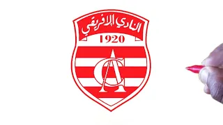 كيفية رسم شعار النادي الافريقي التونسي خطوة بخطوة|club african tunisie
