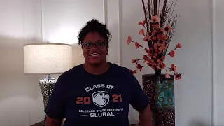 CSU Global Commencement Spring 2021 - Student Thank You Video from Cawandra J.