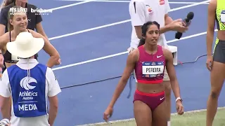 Shanti Pereira - 100m Final full race + Results (New NR 11.37 sec) [Australian  Open] Apr 1, 2023