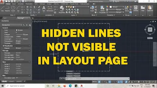 HOW TO MAKE HIDDEN LINES VISIBLE IN AUTOCAD LAYOUT PAGE-AUTOCAD TUTORIAL