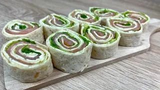 Wrap saumon - boursin: recette simple et rapide idéal pour les apéritifs !