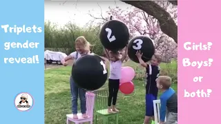 TRIPLETS BABY GENDER REVEAL  { 2018 } / UNIQUE PREGNANCY GENDER