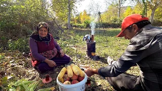 BUGÜN BAHÇEDE. PEKEMEZLİK ELMA TOPLADIK KÖYDE YAŞAM GÜNLÜK VLOG TÜRKİYE