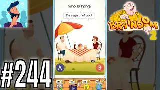 Braindom 2 Riddle Level 244 Who is lying? Gameplay Solution Walkthrough