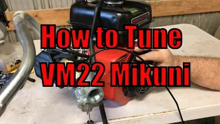 How to Tune VM22 Mikuni Clone Carburetor Predator 224 Build 212 Mini Bike Go Kart VM-22 Carb Install
