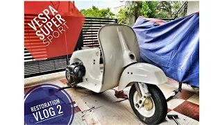 Vespa 150 (1978) restoration day 4| resto Vlog 2