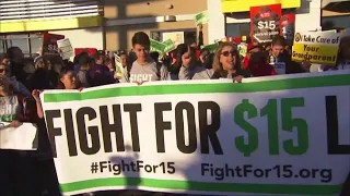 California fast-food workers strike for better pay and work conditions