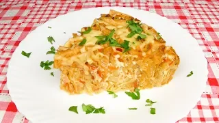 Быстрый заливной пирог  из лаваша с капустой | Quick lavash jellied  pie with cabbage