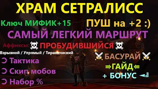 Храм Сетралисс ⇶ Эпохальное подземелье ключ МИФИК +15 [Тактика WoW] от Басурая | RAIDLINE