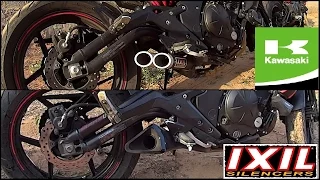 Kawasaki ER6N IXIL X55 vs L3X Hyperlow Exhaust Sound/Flyby