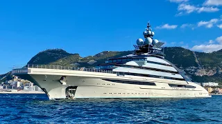 Superyacht Nord Anchoring in Gibraltar 4K