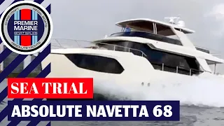 Absolute Navetta 68 -  Sea Trial Test Video- For Sale at Premier Marine Boat Sales Sydney Australia