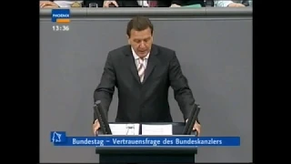 Vertrauensfrage Gerhard Schröder 2005