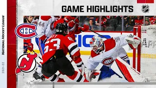 Canadiens @ Devils 3/27 | NHL Highlights 2022