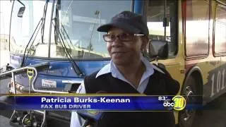 FAX bus driver nearly struck by stray bullet