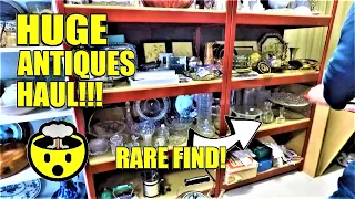 Ep405:  I CAN'T BELIEVE THIS INCREDIBLY RARE GARAGE SALE FIND! 🤯🤯  HUGE ANTIQUE HAUL!  SHOP WITH ME