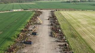 Tractor & Plant Grave Yard At RAF Folkington, Lincolnshire