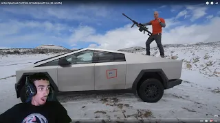 Reacting to Is the Cybertruck *ACTUALLY* bulletproof?! (vs .50 cal rifle)