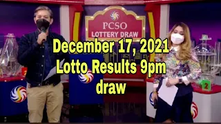 December 17, 2021 Lotto Results 9pm draw