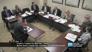 2/27/20 Audit Committee Interviews