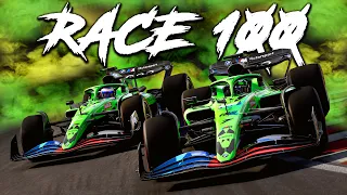 Our 100TH Race As A Team! SPECIAL LIVERY! Rain Causes Drama! - F1 23 MY TEAM CAREER Part 100