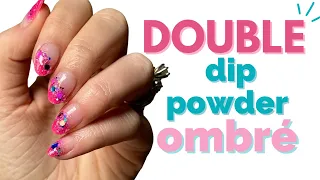 How to do a DOUBLE ombré dip powder nail design