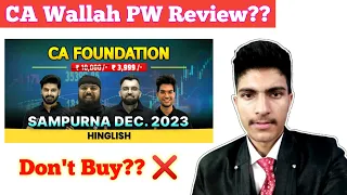 Sampurna Dec 2023 Foundation Batch Review | ca wallah sampurna batch review