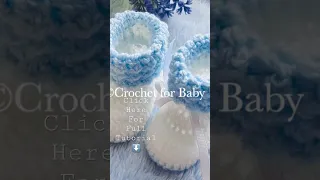 Baby booties crochet pattern with crunch stitch easy and fast #shorts  @CrochetForBaby