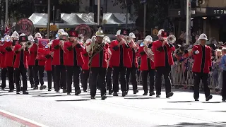 FIRE AND RESCUE BRASS BAND 2024 , ANZAC DAY MARCH , SYDNEY