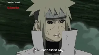 Minato Gets Shocked Seeing Gai's Power   Naruto Uses Chibaku Tensei To Saves Mig