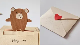 Pop-up Card Tutorial | Easy Teddy Hug card | Handmade gift