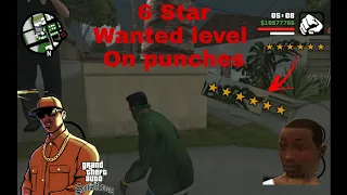 6 STAR WANTED LEVEL ON PUNCHES | GTA SA |