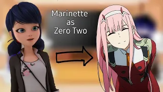 | Mlb react to Marinette as Zero Two from Darling in the Franxx | Read description |